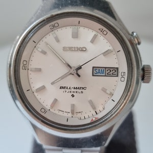 Rare Vintage Seiko Bell Matic Automatic WristWatch 4006  Men 1970&#39;s ,Collection Elegant Dress ,Seiko Alarm Mechanical Timepiece,All Original
