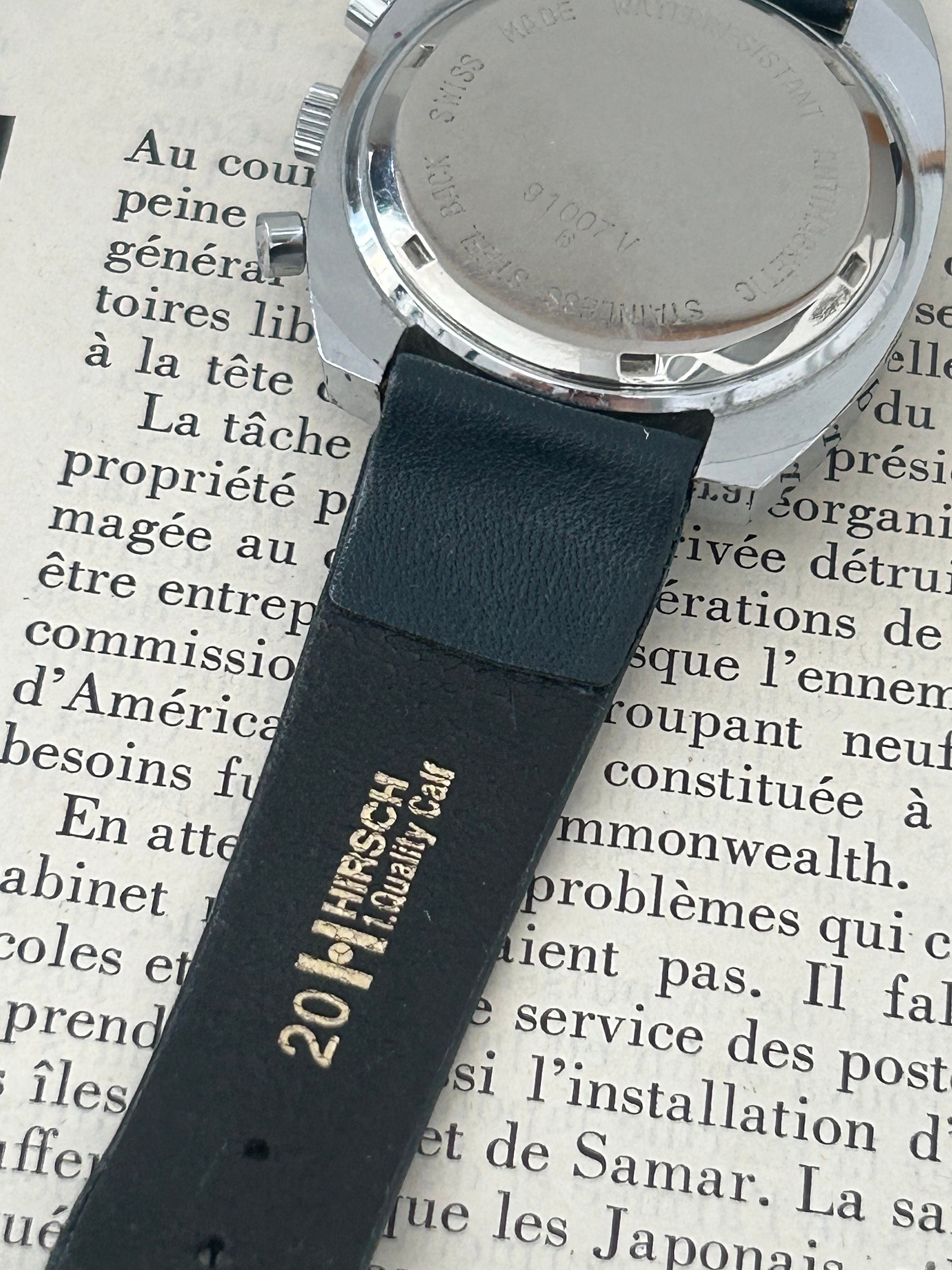 Chronographe Vintage Aetos Genève - Cadran Bleu, Mouvement Valjoux 7733 Suisse (reconditionné)