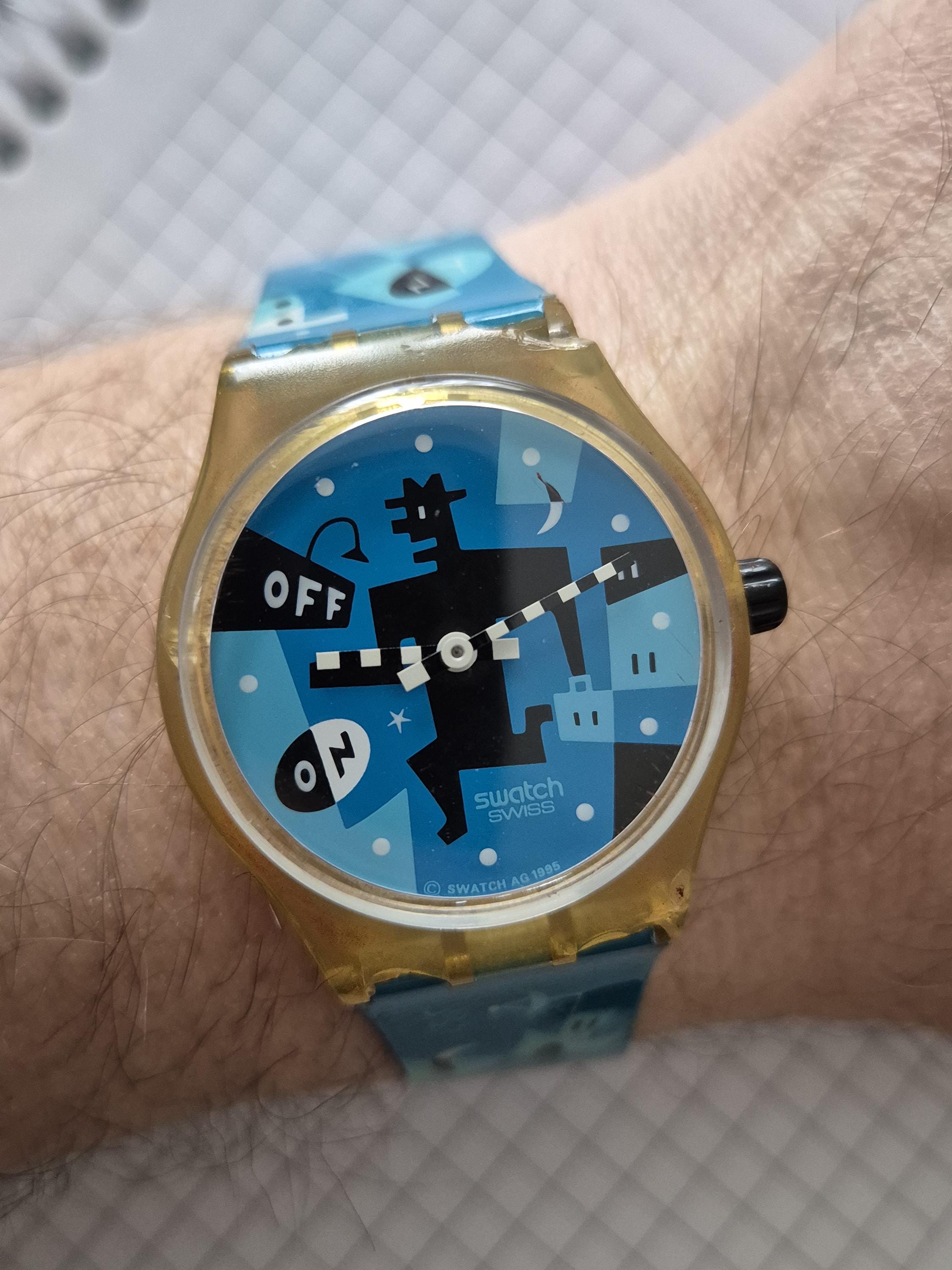 Rare Vintage Swatch Watch 1995 Musicall Running Time SLK 107 - Etsy