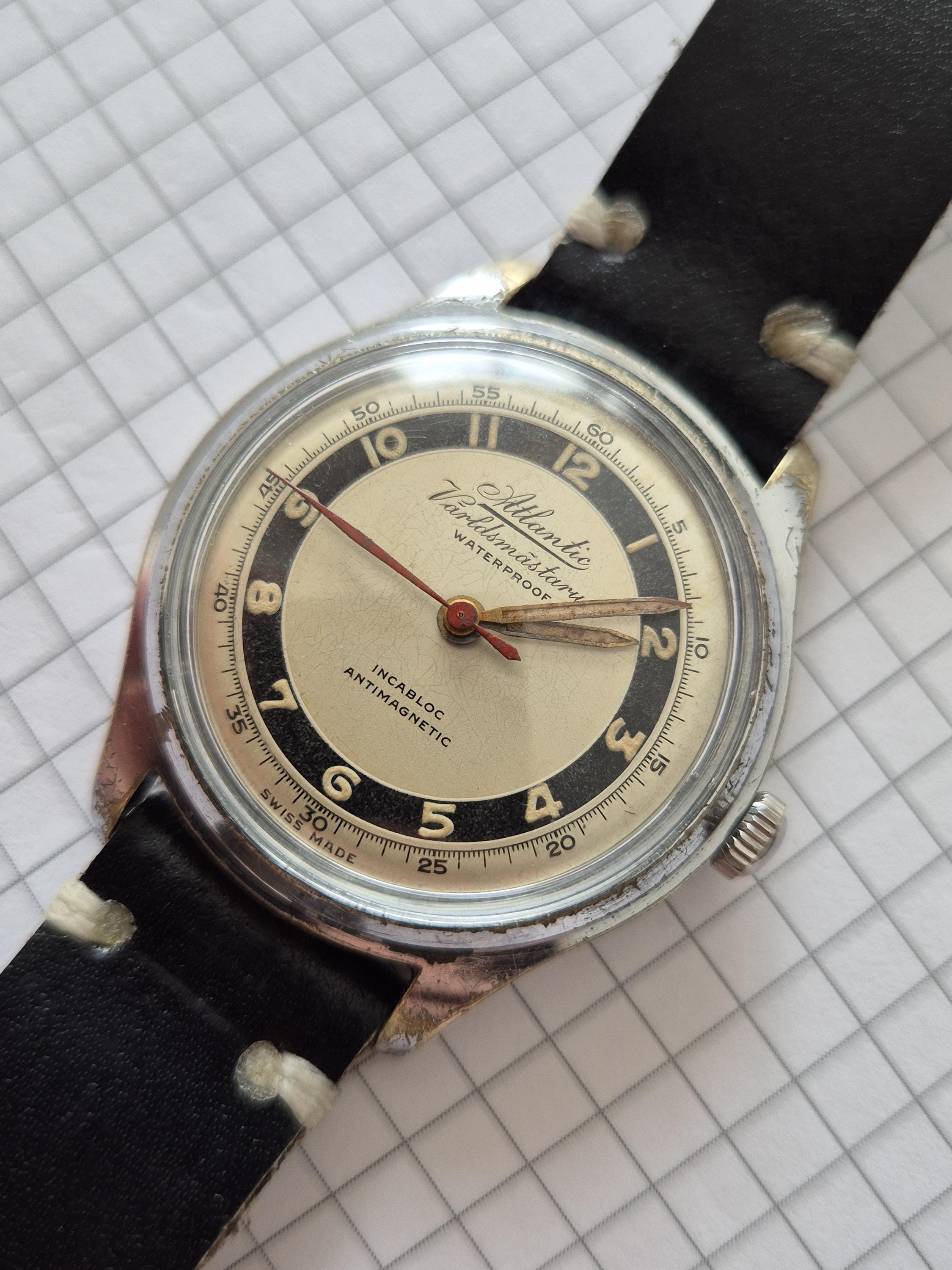 Vintage Atlantic Worldmaster Wristwatch, Swiss Made, Stainless