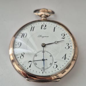 Antique Longines Sterling Silver Swiss Pocket Watch,Open Face,5 Grand Prix ,Birthday,Anniversary  Gift,Collection Timepieces,WW1 Circa 1910s