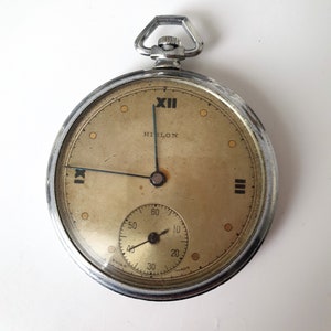 Hislon 16 Rubis Mechanical Wind Up Vintage Pocket Watch
