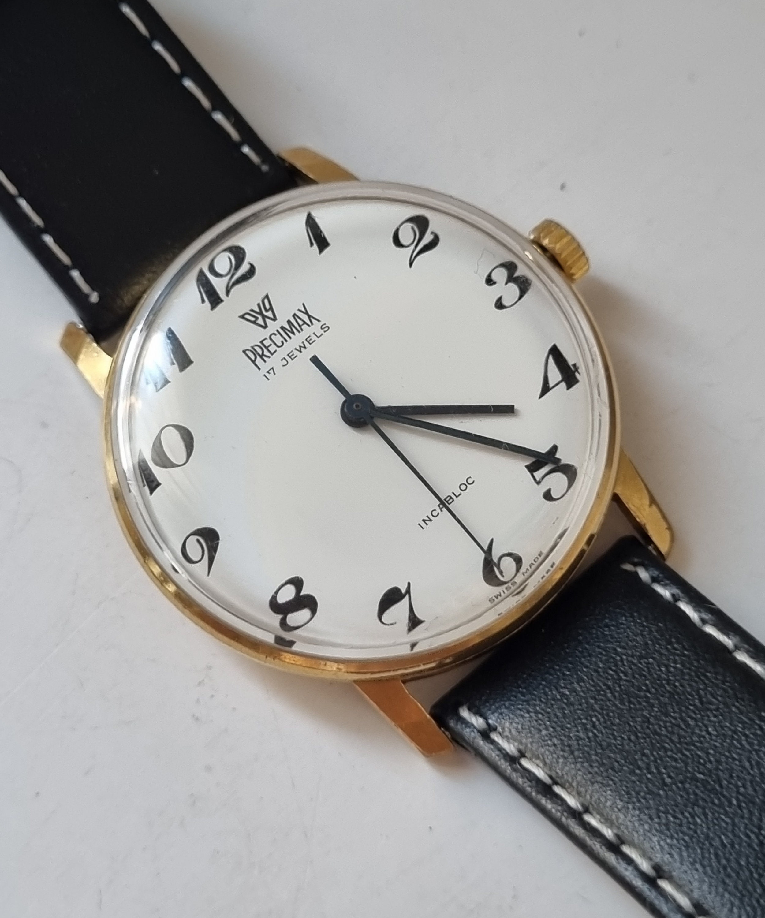 Vintage Precimax Swiss Made Dress Watch, 17 Jewels, 1960s Hand