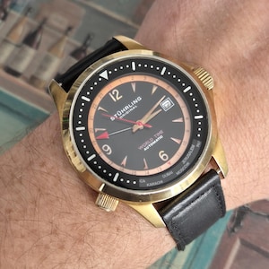 Stührling World Time Automatic Rare Vintage ,Full Original,Fathers Day Gift,Collection Timepieces,Birthday Gift,43 mm