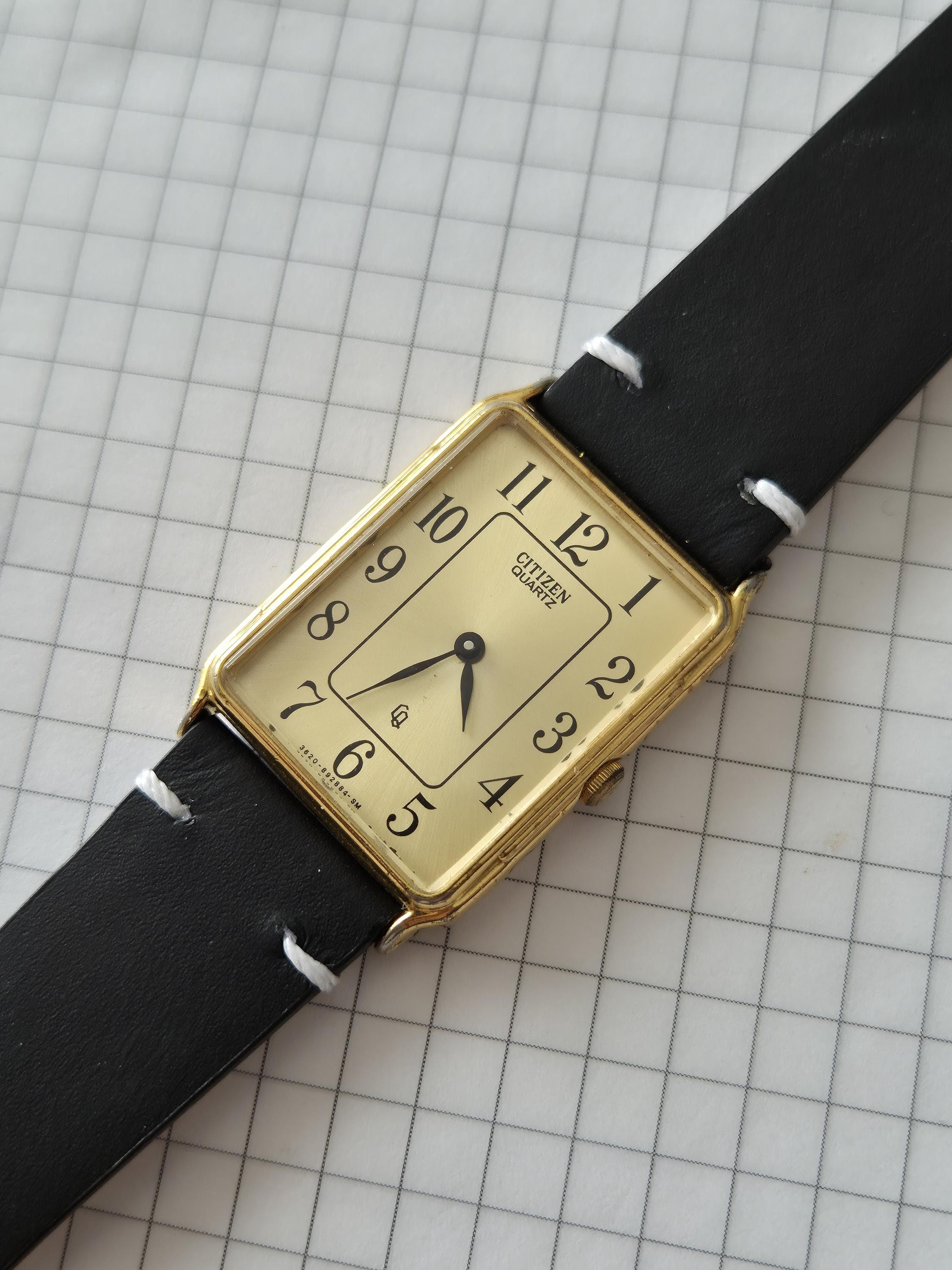 Vintage Citizen Tank Watch, Gold Plated Rectangular Dress Watch - Etsy