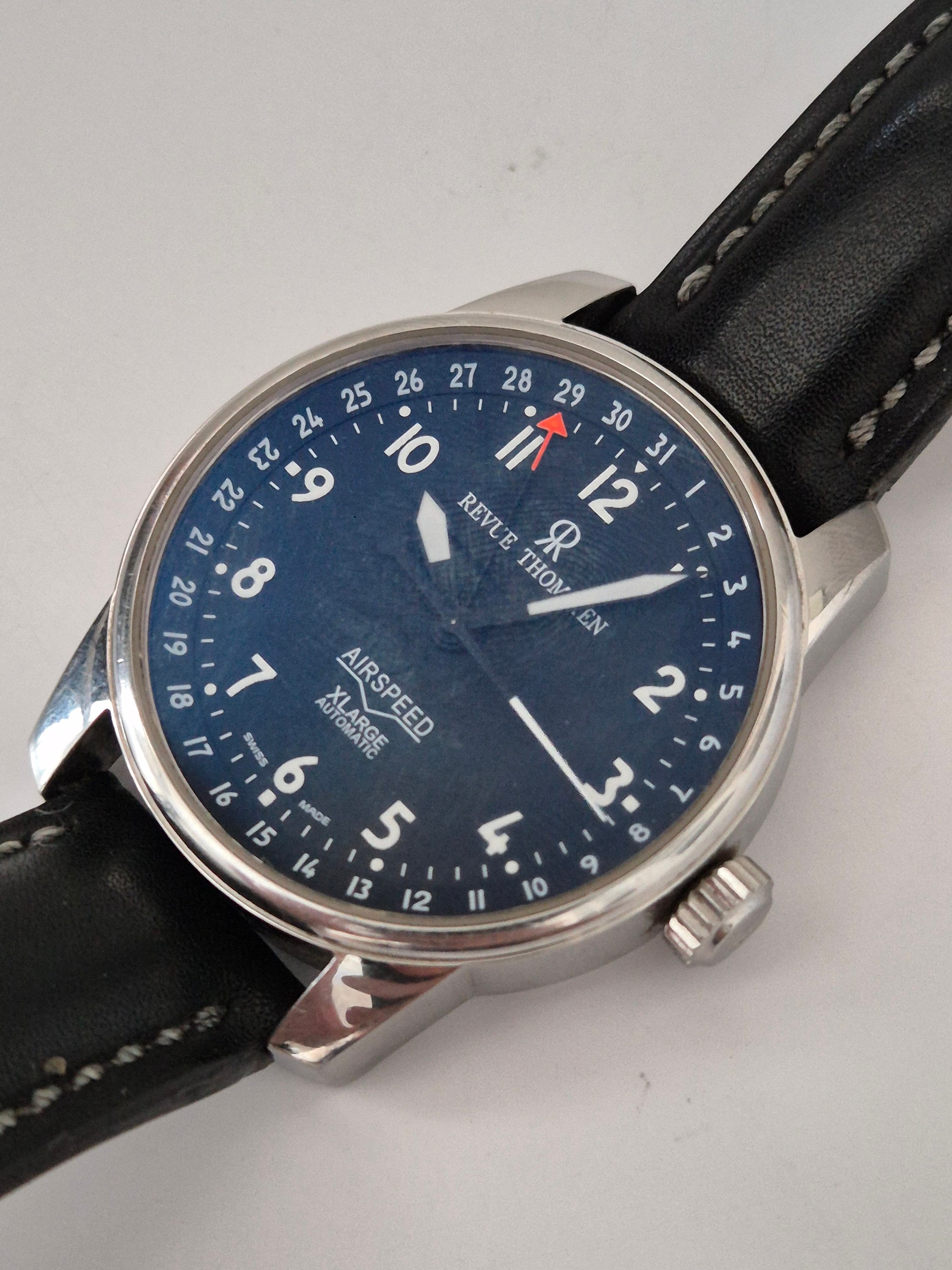 ユニタス 6497 revue thommen airspeed RT Airspeed - Black dial - Revue Thommen