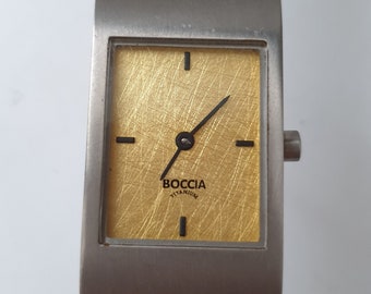 Boccia Titanium Quartz Watch, Minimalist Square Face, German  display picture 1