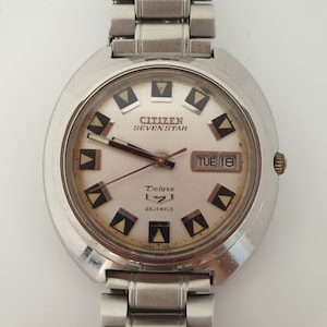Vintage Citizen Seven Star Automatic Watch, Jumbo Steel Case