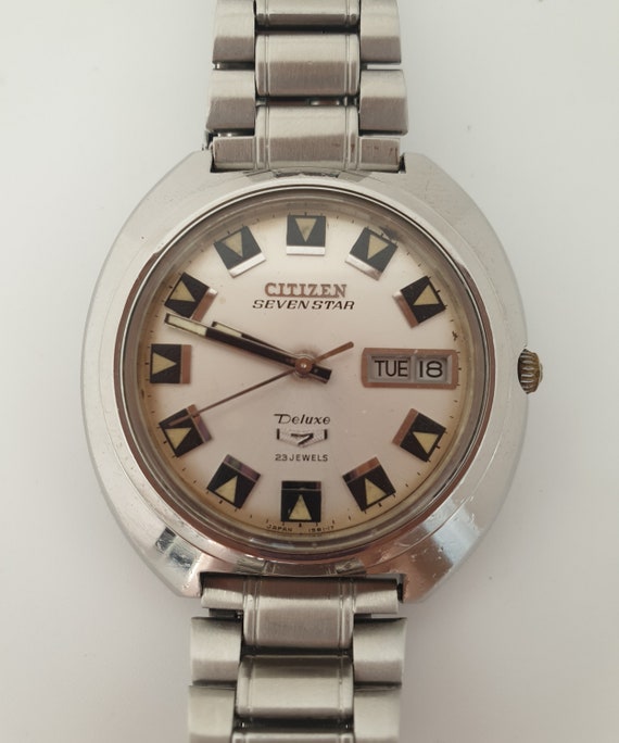 Rare CITIZEN Seven Star Vintage Automatic Jumbo Watch 1970's