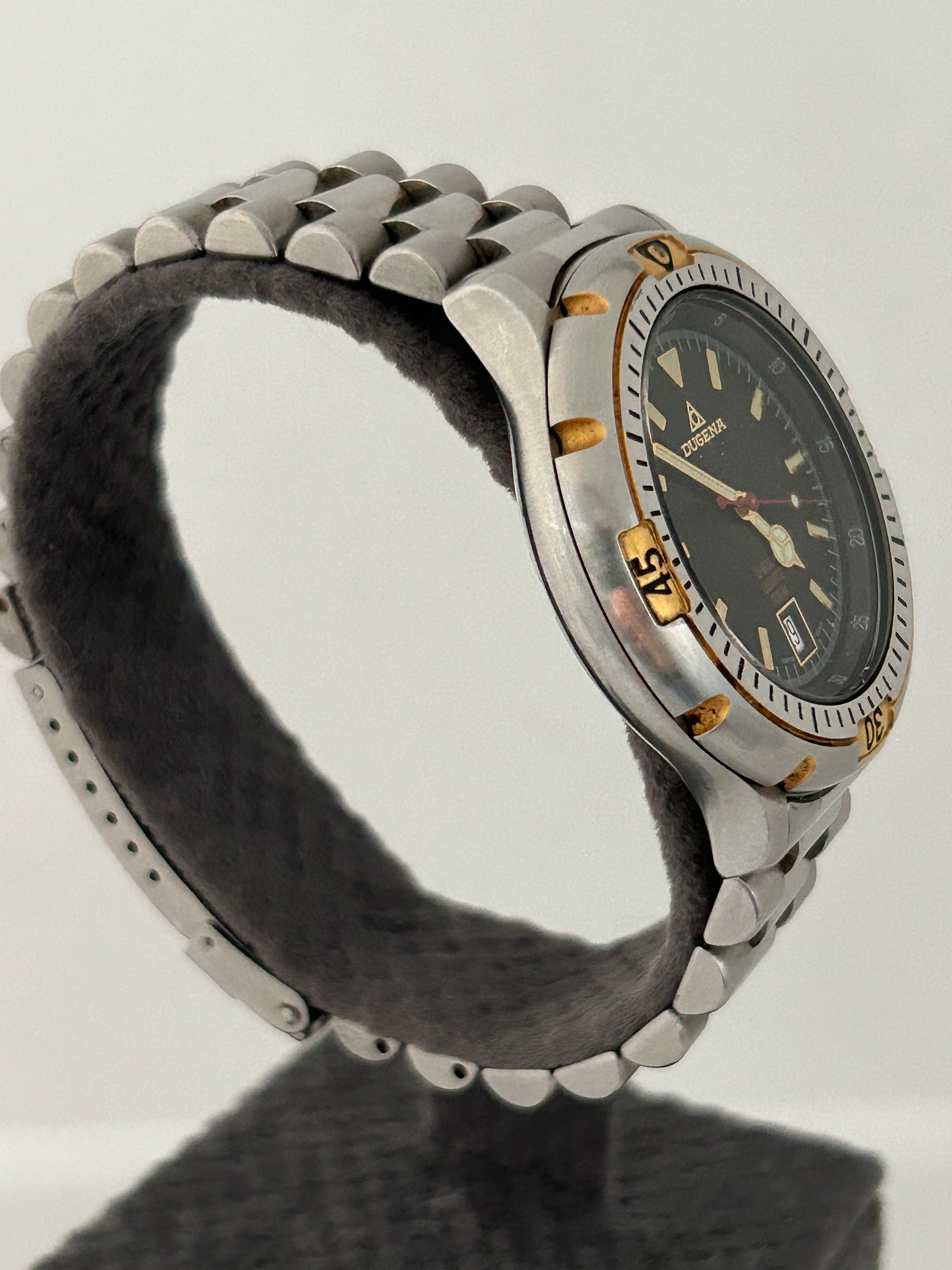 Rare Vintage Dugena U-boat Diver Watch, Swiss Quartz, NOS