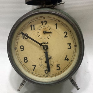 Vintage 1940&#39;s Insa Mechanical Alarm Table Clock, Antique Yugoslavian Desk Clock,Wind Up Alarm Clock,Collection Clock,Working Antique Clock
