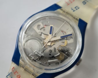 Vintage Swatch Skeleton Watch GK337, Swiss Made, NOS Condition