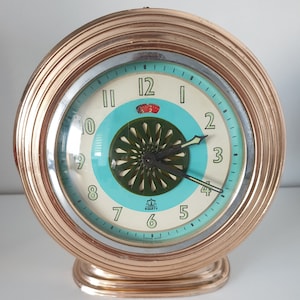 Ultra Rare Vintage 1961 Chinese Mechanical Alarm Table Clock, Wind Up Collection Clock , Museum Item