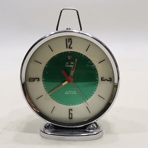 Vintage 1970&#39;s Shanghay Mechanical Alarm Table Clock, Antique Shanghay Desk Clock,Wind Up Alarm Clock,Collection Clock,Clocks  from 1970&#39;s