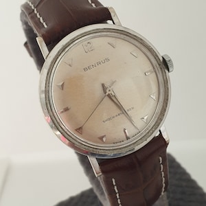 Rare Benrus Vintage Mechanical Hand Wind Wristwatch,Minimalist Elegant Luxery Collecton Watch,Christmas Gift Idea,Vintage Style Watches