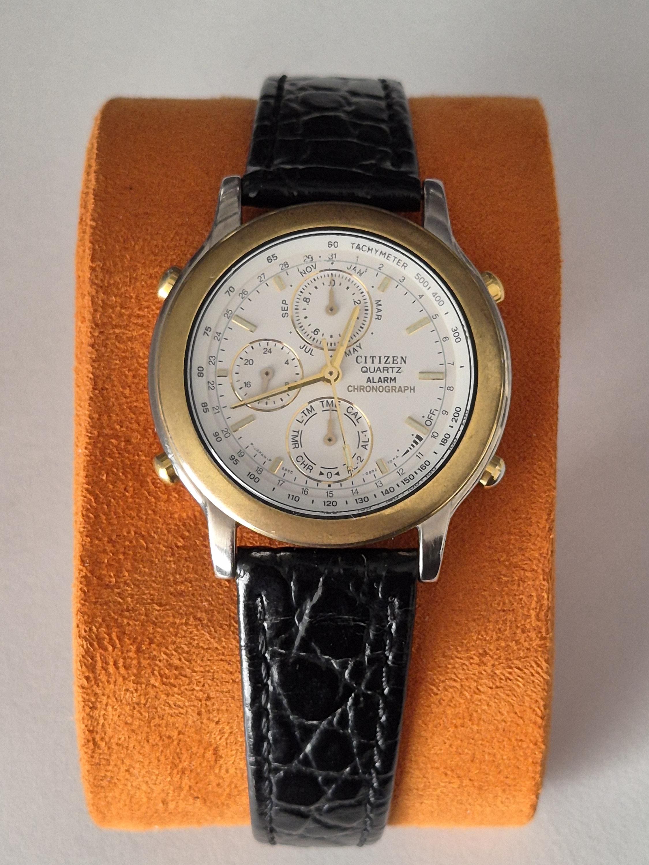 Rare Citizen Quartz Watch 6850-G80345 Multifunction Alarm