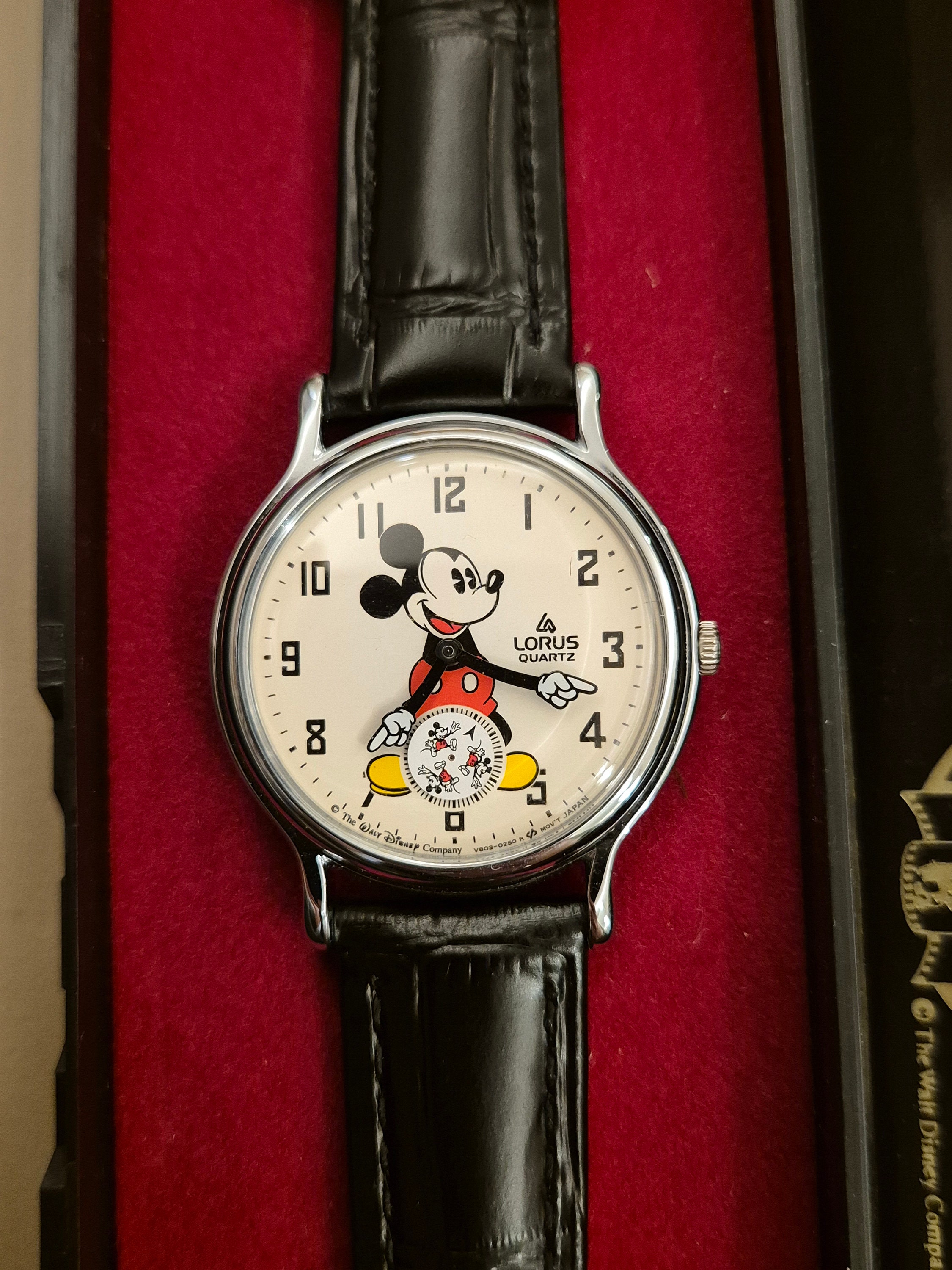 Vintage Mickey's 60th Birthday Disney Watch Lorus By Seiko Quartz Japan Collection Watch 1980s, NOS Condition,Minimalist,Gift For Mothers