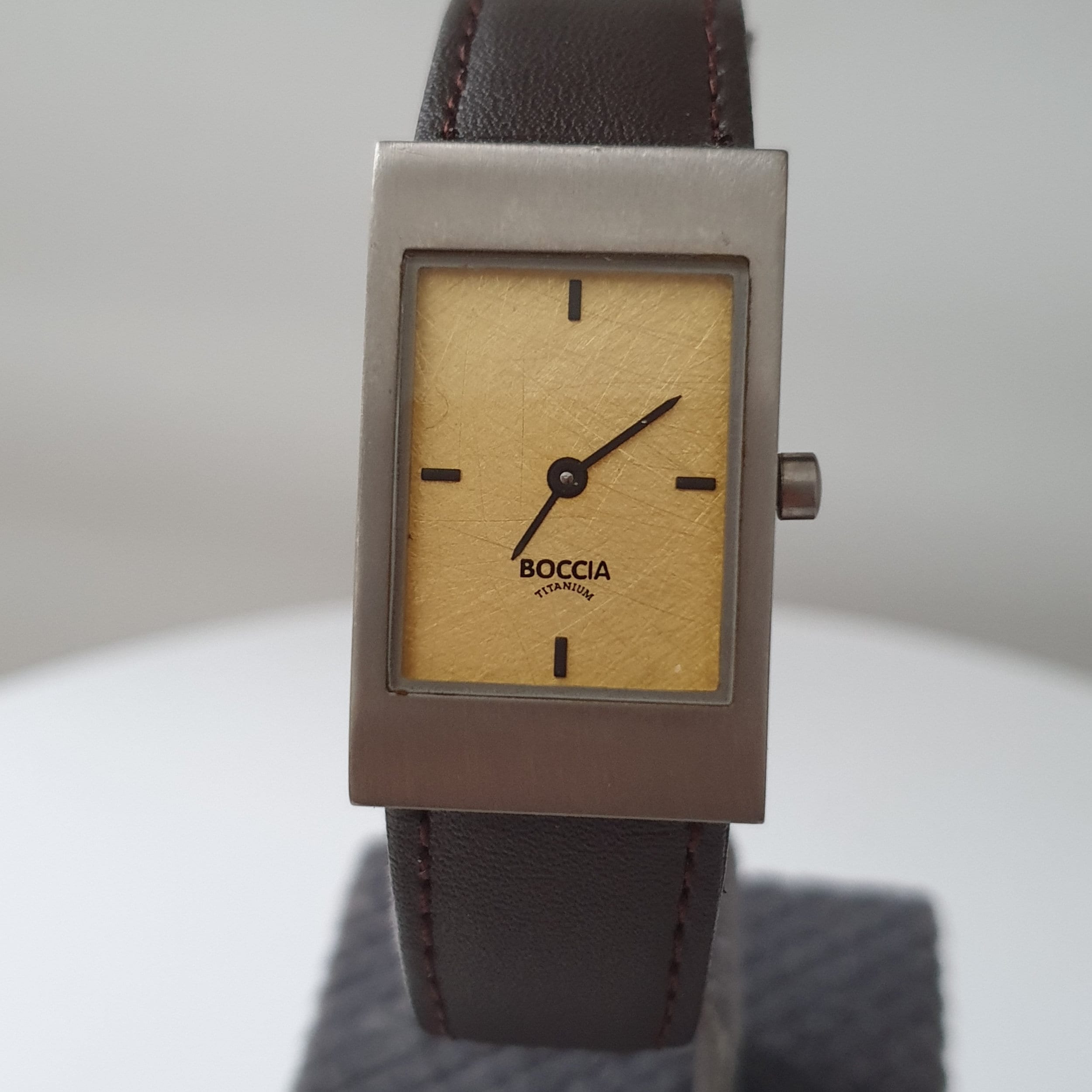 Great Boccia Titanium Women Quartz Watch With Leather Strap Minimalist Elegant and Quality German Made NOS Condition
