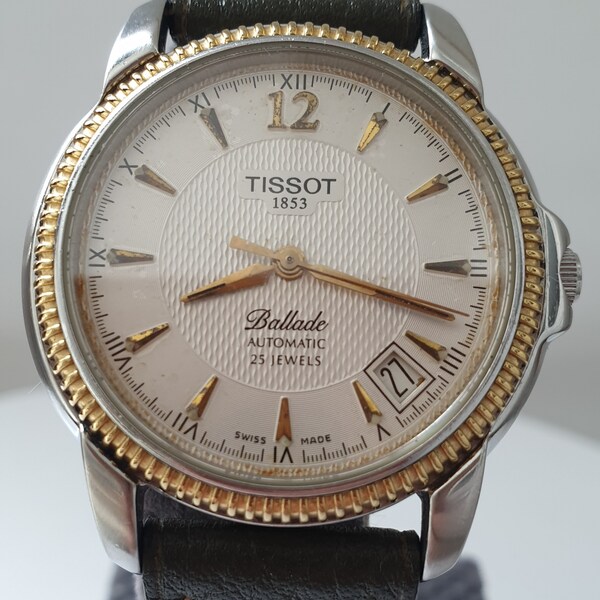 Tissot Ballade Automatic Rare Vintage Watch,Unisex Gold Plated Wrist Watch, Rare Collection Swiss Watches,Minimalist Elegant Dress Timepiece