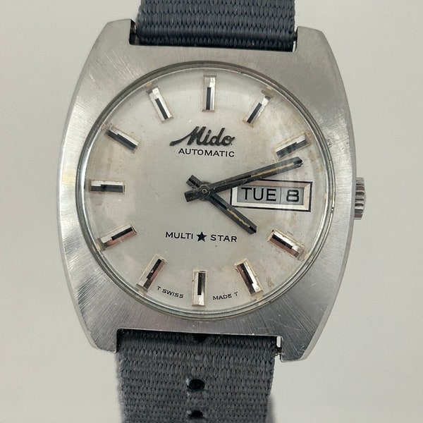 Rare Mido Multi Star Automatic  Men Vintage 1970-1979, Men's Watch, Gift For Fathers, Gift For Her, Swiss Made Timepieces