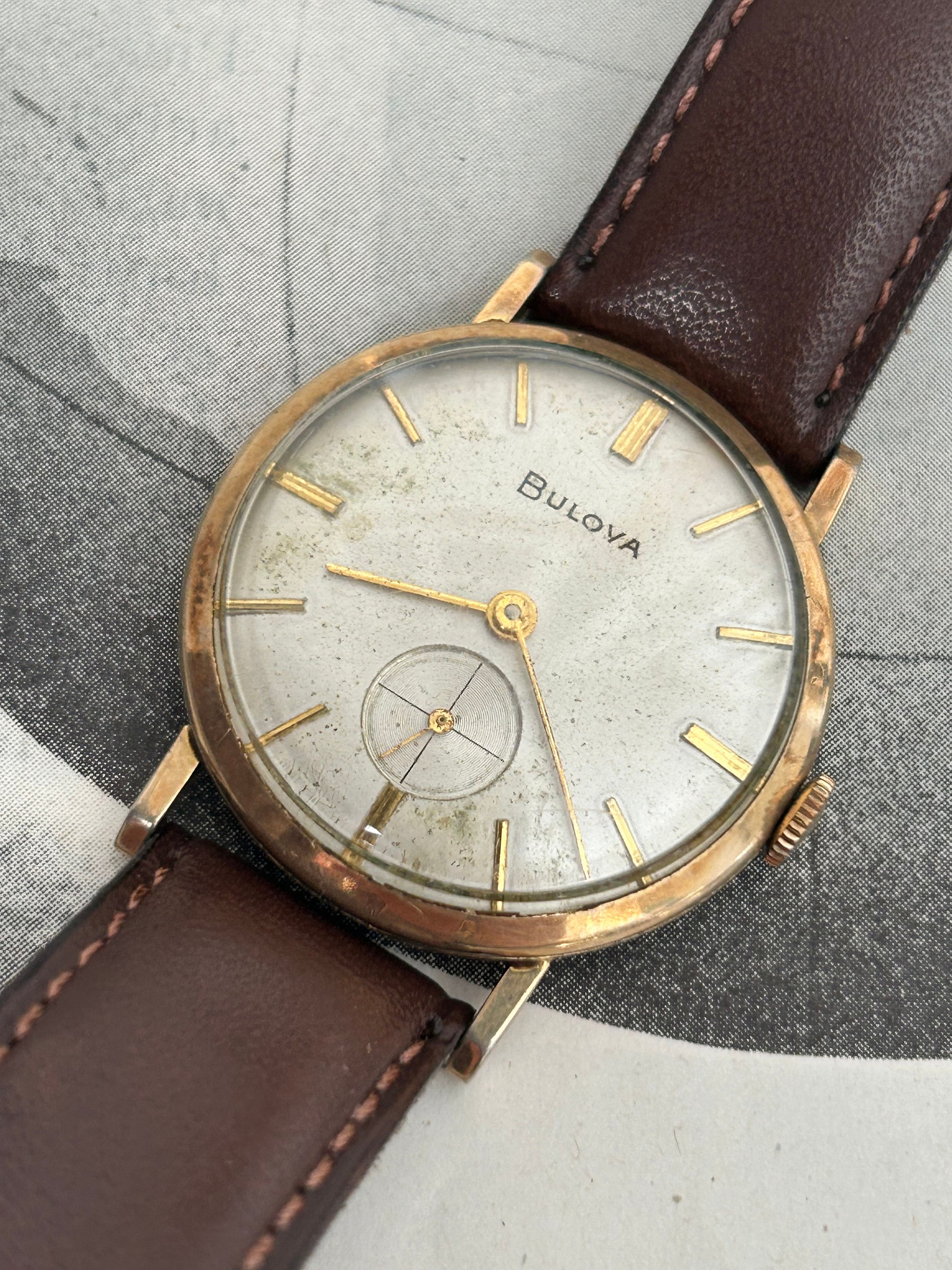 10K GOLD 1921 VINTAGE BULOVA WRISTWATCH Vintage Bulova 10K Rolled Gold Filled Watch, 1940s Diamond  main image 3