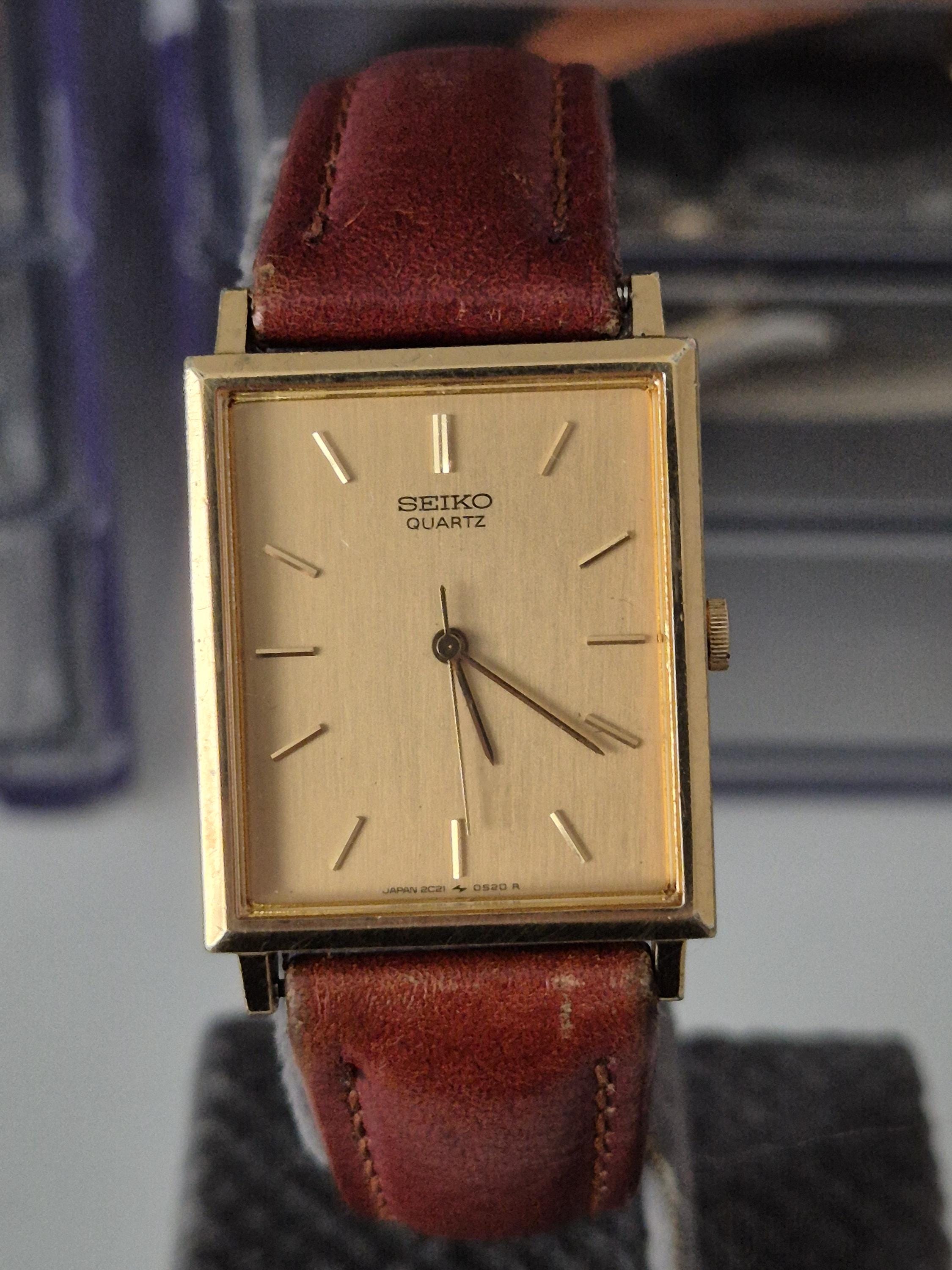 Vintage Seiko Rectangular 1980s Quartz Watch - Etsy