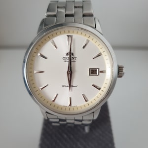Vintage Orient Bambino Classic Automatic Steel Japan Elegant Minimalist Dress Watch,Skeleton Caseback ,NOS Condition,Gifts for Dad