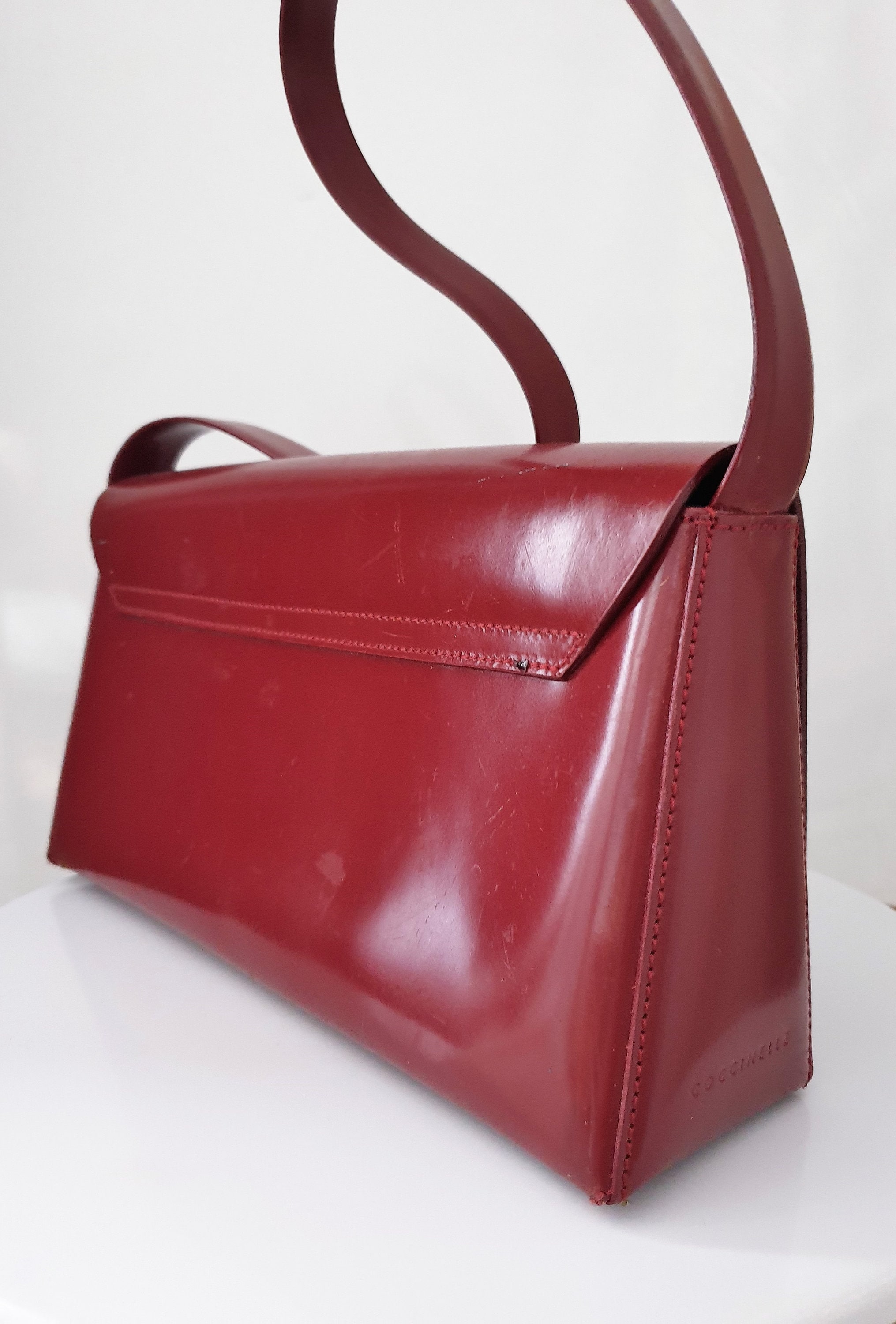 Vintage Coccinelle Red Leather Women Shoulder Handmade Bag, Italian Made Bag  for Women,nos Bag,italian Cognac Bag - Etsy