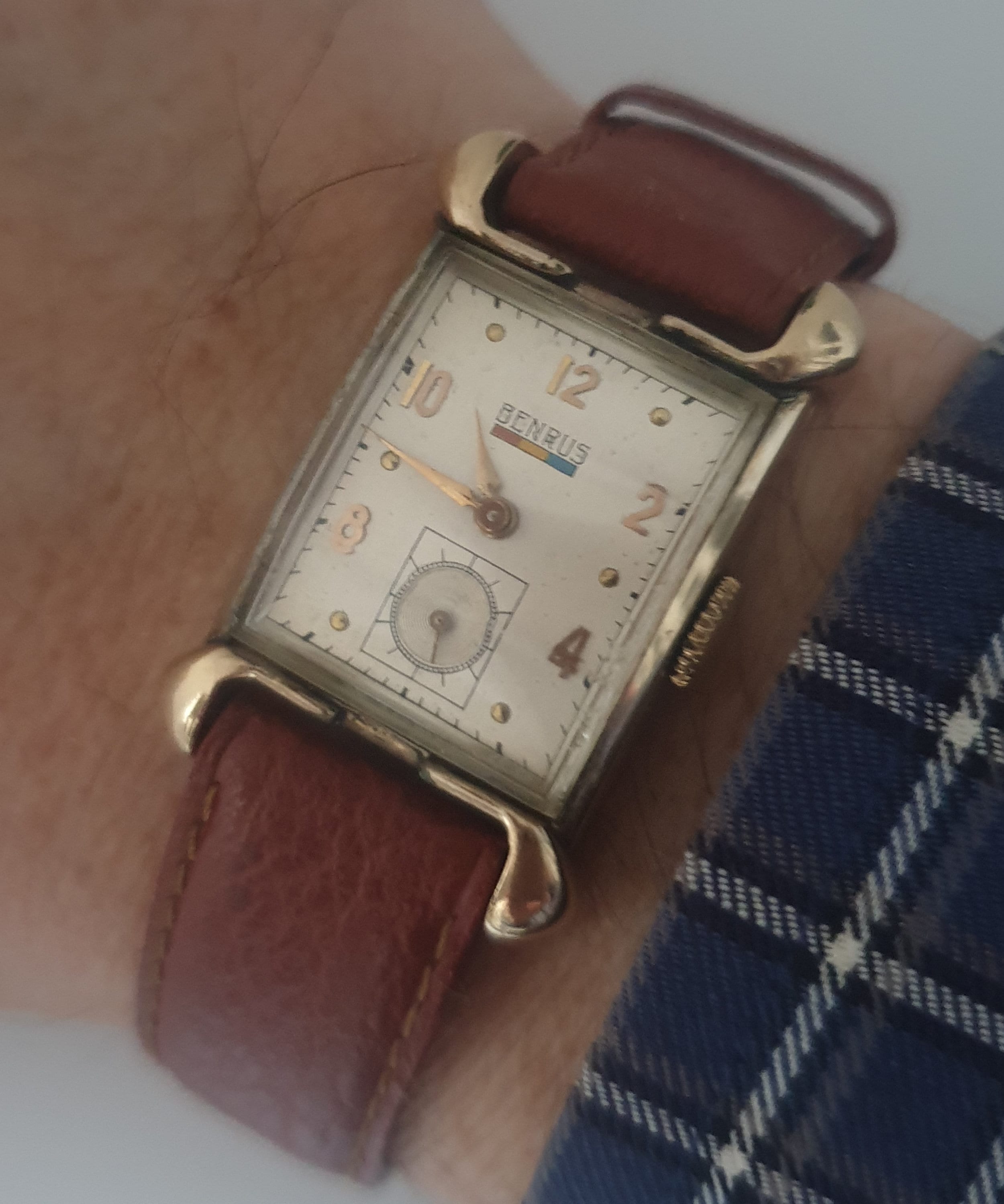 Fantastic BENRUS Art Deco Wristwatch Hand Winding 10 K Gold Plated Unisex Vintage 1940 s Luxery Collection Timepieces best Gift for Her Etsy UK