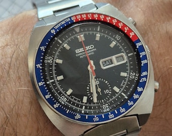 Seltener Seiko Pogue Automatik-Chronograph 6139-6002 - Herren - Vintage-Kollektion 1970, Geschenk für Väter