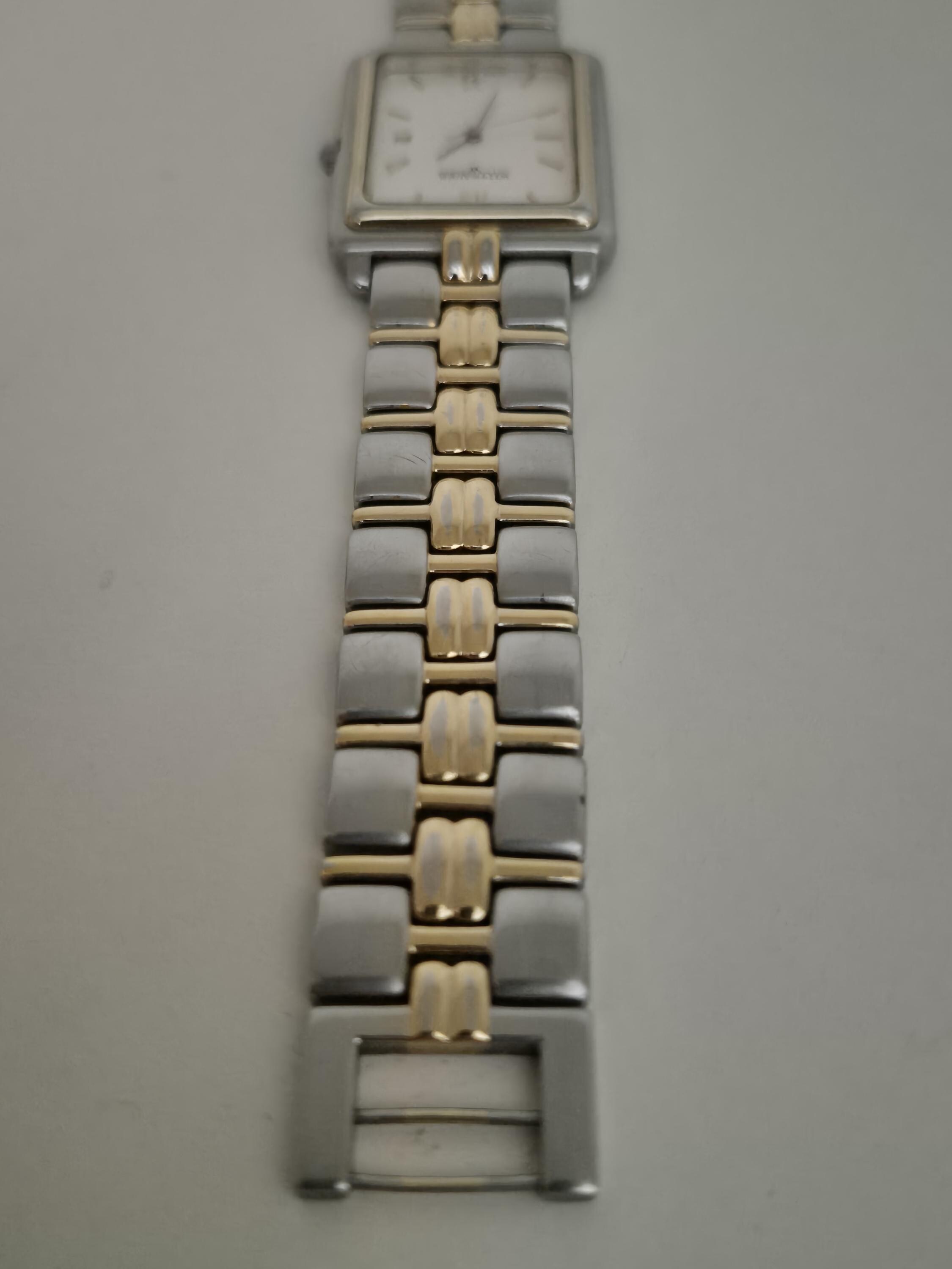 Wittnauer Longines Rare Vintage Watch Two-Tone Case White Dial Leather Strap Longines Wittnauer Ref.5172 14ct c1951 | Vintage Gold Watches main image 4