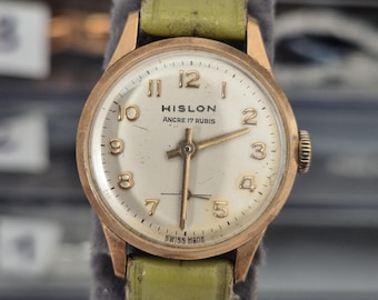Vintage Hislon Mechanical Hand-Wound Watch, Swiss Made
