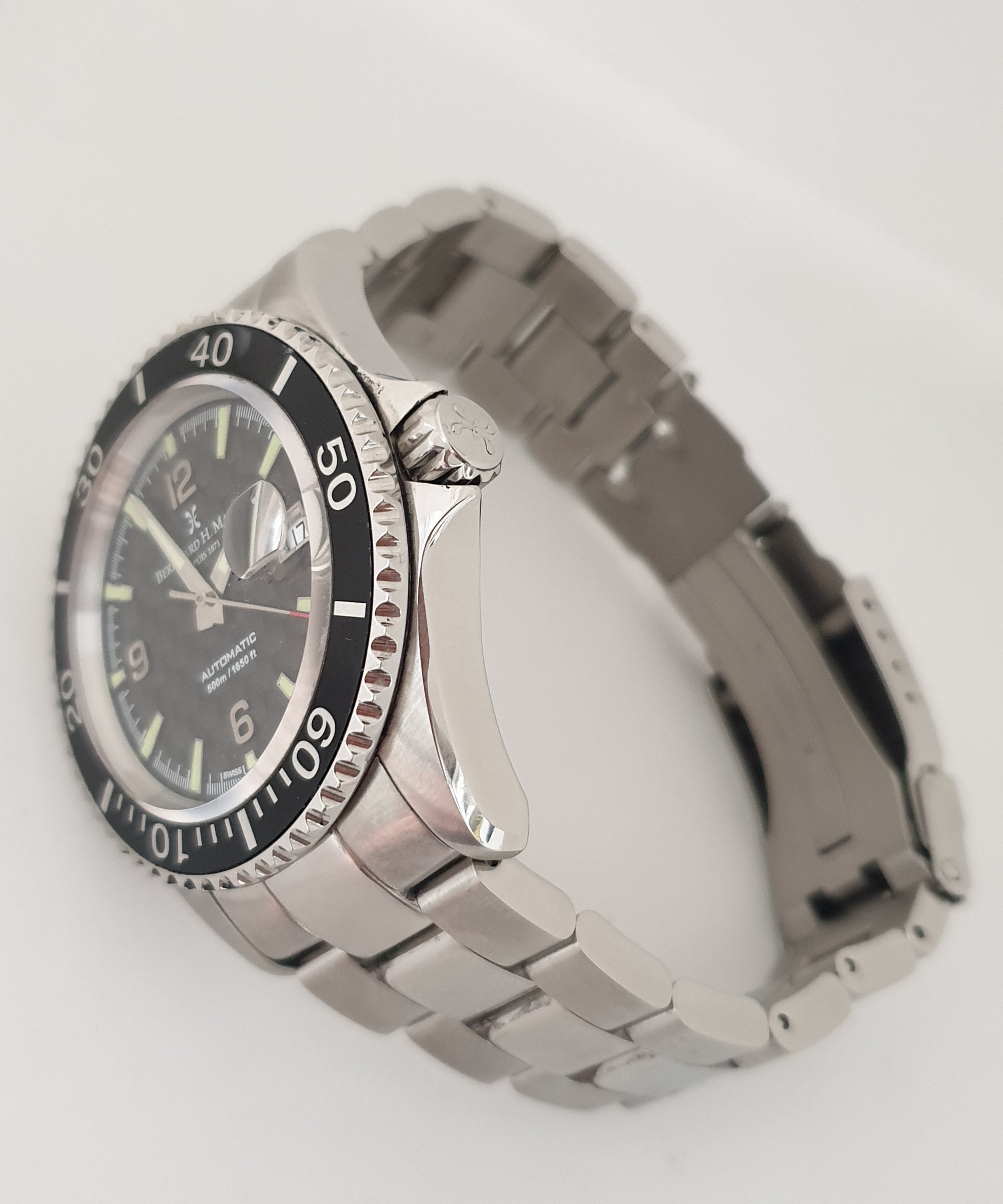 Bernhard H. Mayer Automatic Depuis 1871 Black Stainless Steel Nauticus Limited Edition nos Condition best Christmas Gift Idea Etsy UK