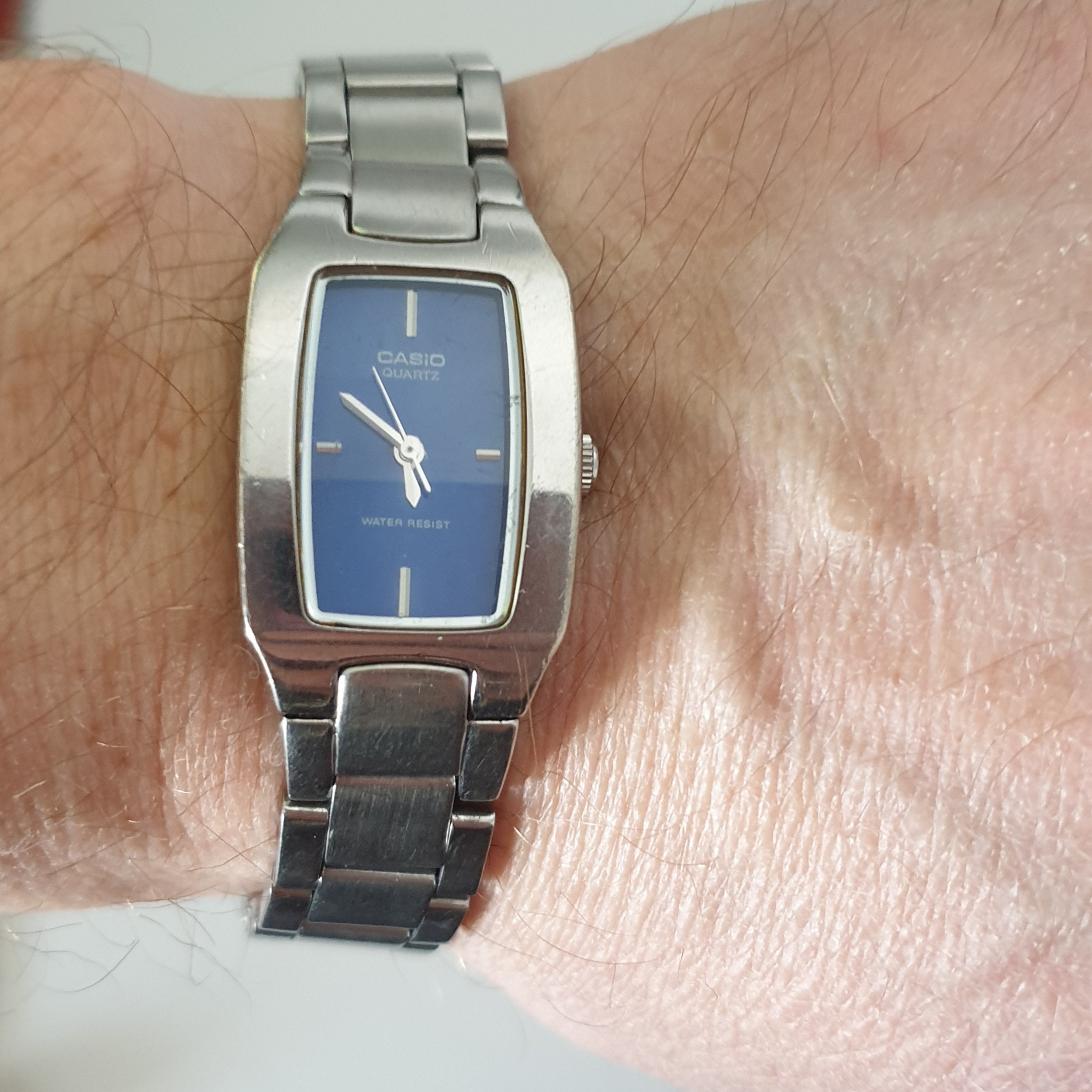 Stunning Vintage Casio Blue Dial Unisex Watch LTP 1165 With Steel Bracelet minimalist Elegant and Quality All in One Etsy Australia