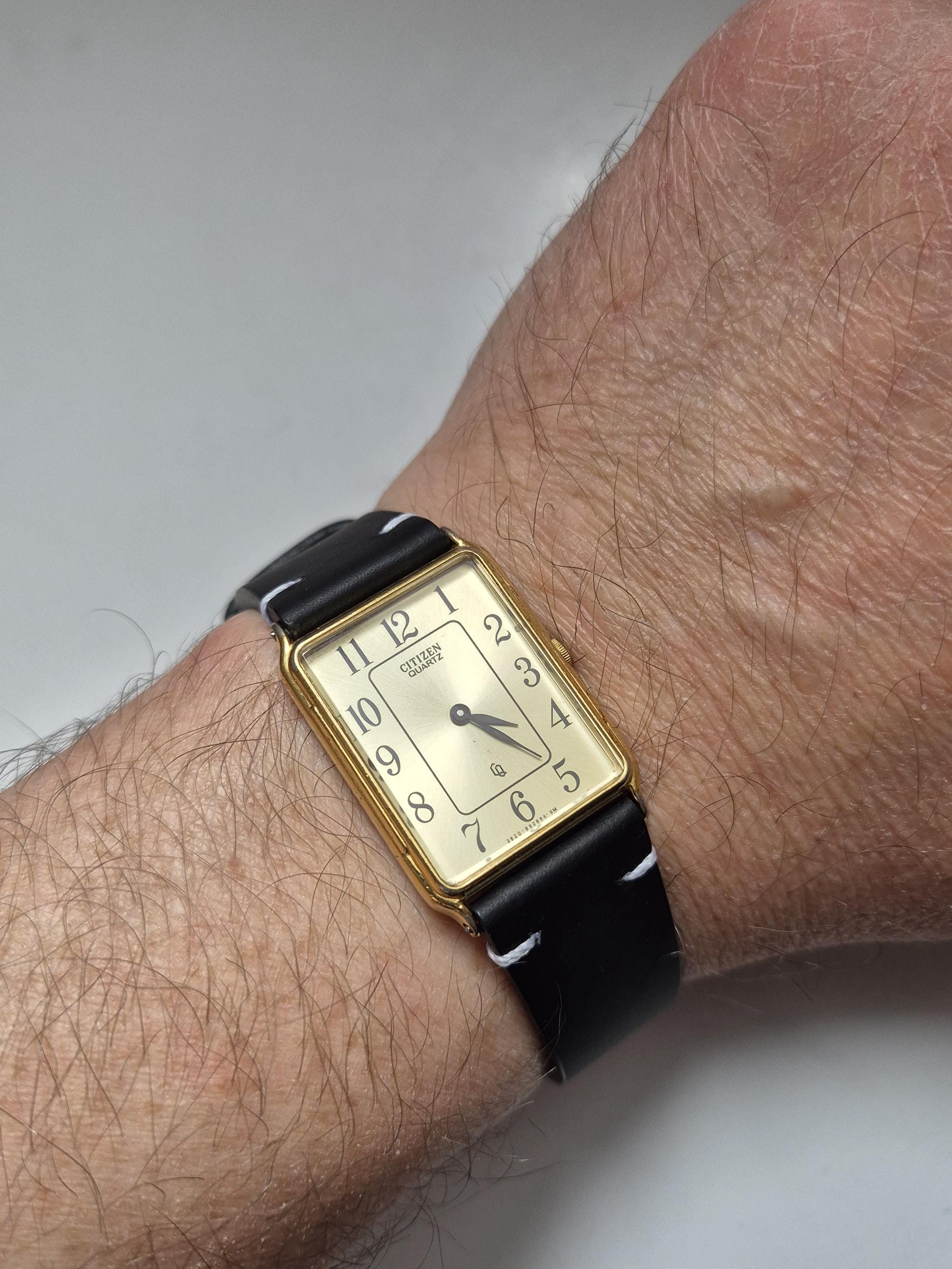 Vintage Citizen Tank Watch, Gold Plated Rectangular Dress Watch - Etsy