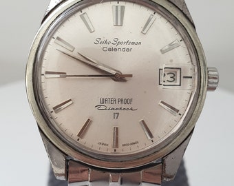 時計 SEIKO sportsman DIASHOCK 17jewels A1239 Vintage Seiko Sportsman Diashock. 17 Jewels. | eBay