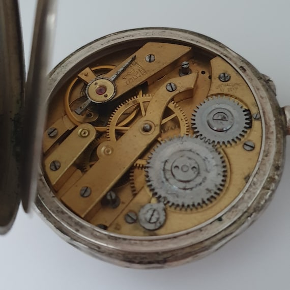 Rare Antique 19th Century Silver Case Gold Plated Sw… - Gem
