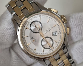 Vintage Hamilton Jazzmaster Automatic Chronograph, Two Tone Steel Watch