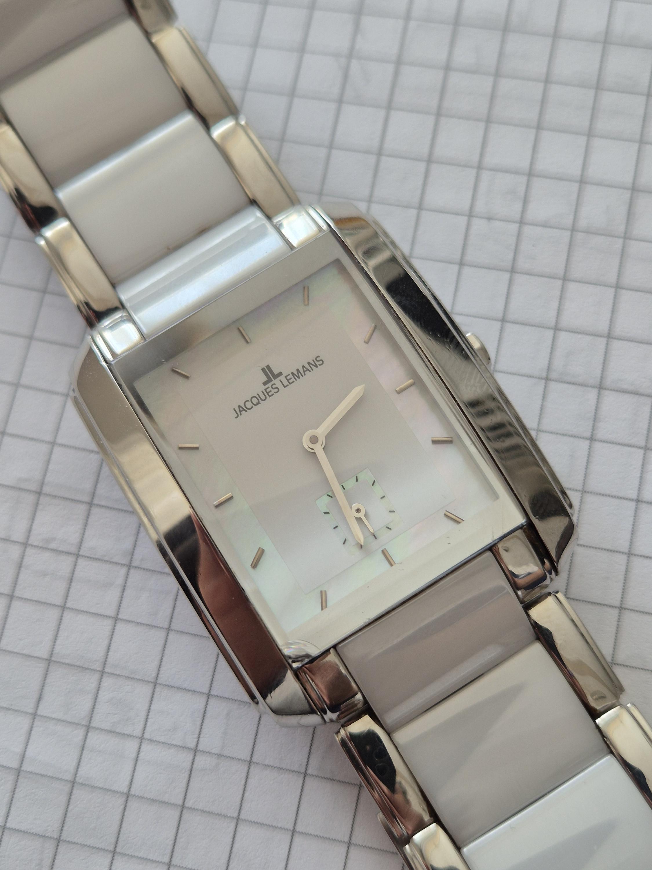 Jacques Lemans White Ceramic Stainless Steel Women's Watch