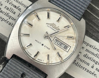 Mido Multi Star Automatic Vintage Watch 1970s , Case 39 Mm,swiss
