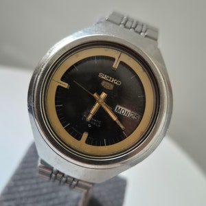 Seiko 5 Automatic Cal.  6319-7010,  1970&#39;s Vintage Japan Made Men&#39;s Watch,Rare Brown Dial,Daydate Helmet Case,Rare Collection Wristwatches