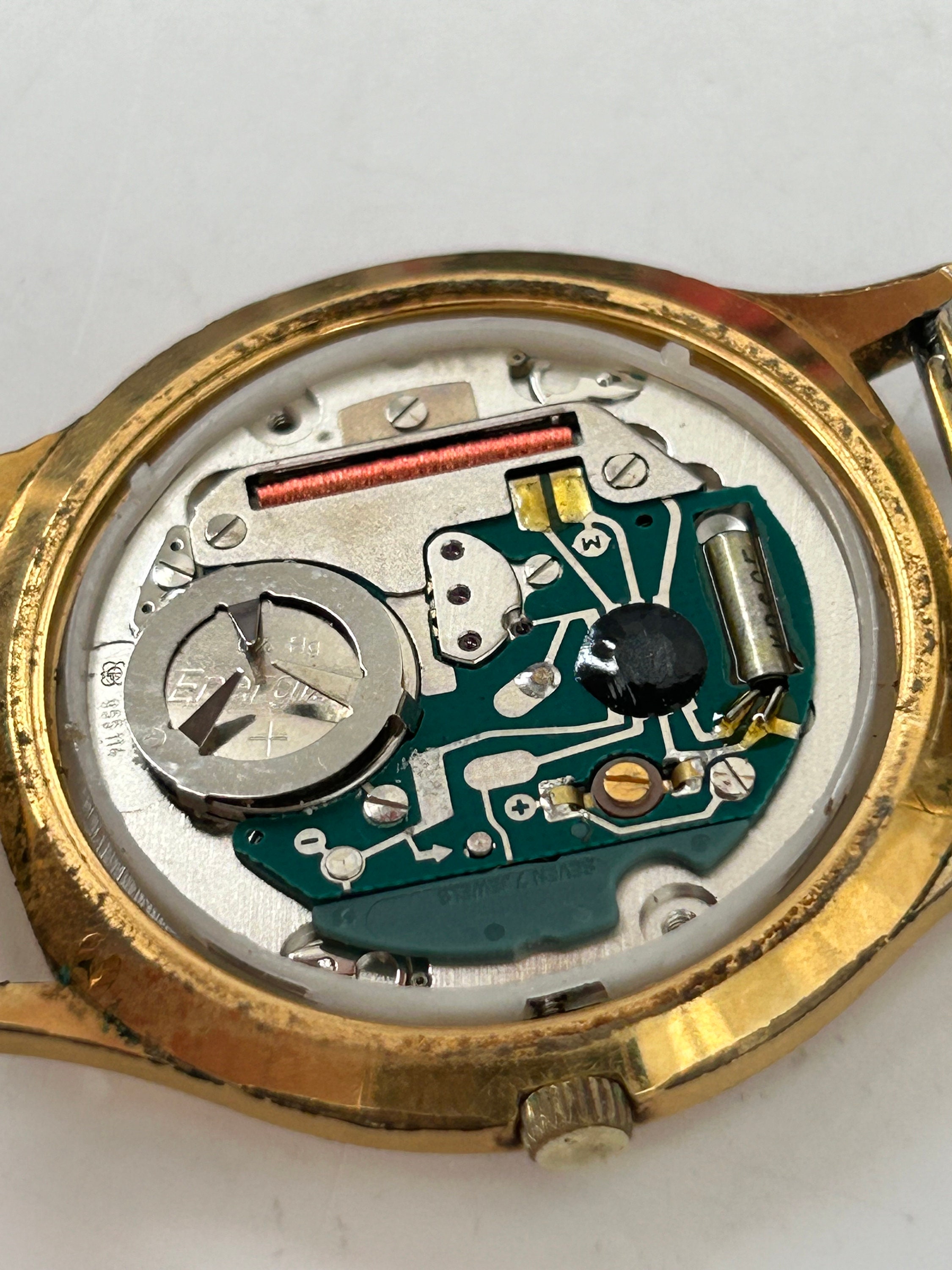 イタリア製 EMMETI BR別注HAMILTON GOLD/BIANCO 46 RARE Vintage Hamilton Quartz Cal ETA 955.114 1980's , Swiss