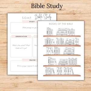 SOAP per lo studio della Bibbia, Pagine del diario biblico, Lista di controllo per la lettura della Bibbia, Guida allo studio, Stampabile, PDF, Digitale
