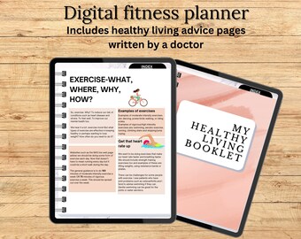 Planificador digital de fitness: consejos de dieta y ejercicio del médico (Goodnotes, iPad)