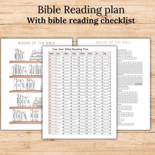 Bible Study Schedules Customized Bible Reading Plan Printable - Etsy