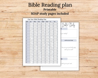 Piano di lettura della Bibbia: Guida allo studio annuale, metodo SOAP (PDF)