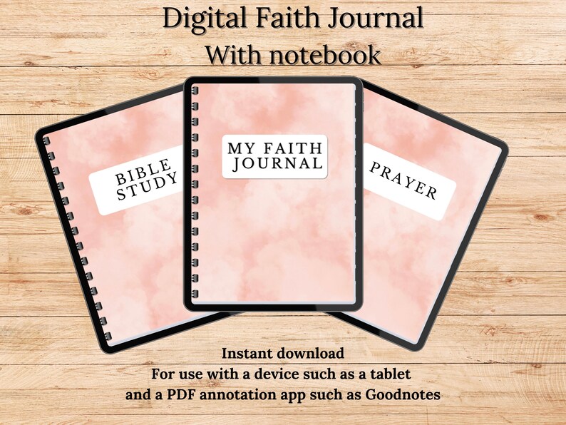 Digital Faith Journal: Bible Study, Prayer, and Notebook (PDF) - Etsy