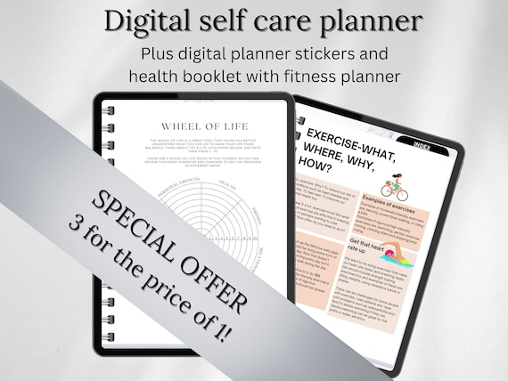 Digital Self-Care Planner: Health, Fitness, and Wellness (Goodnotes)