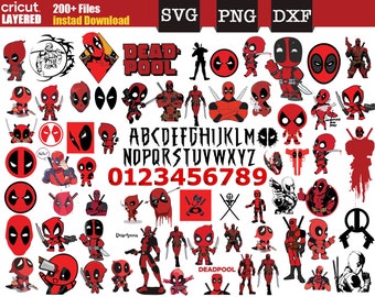 deadpool svg, deadpool svg kamee, deadpool png, deadpool svg für cricut, deadpool calipart, layered deadpool svg, Instant download