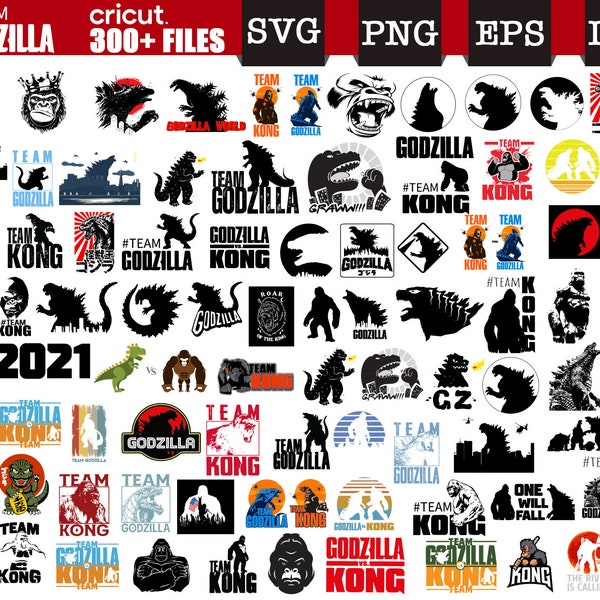 Godzilla Svg, High quality Godzilla Png, Kong Svg For Cricut, Clipart, Cut Files, Silhouette, Instant Download